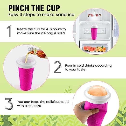 Slushy Ice Maker Cup, Silicon Ice Cream Slushy Maker Bottle Shake Cup, Magic Quick Frozen Smoothies Cup, Summer Squeeze Homemade Juice Water Bottle, Double Layer Squeeze Slushy Maker Cup, Homemade Milk Shake Ice Cream Maker Slushy Ice Maker Cup, Silicon Ice Cream Slushy Maker Bottle Shake Cup, Magic Quick Frozen Smoothies Cup, Summer Squeeze Homemade Juice Water Bottle, Double Layer Squeeze Slushy Maker Cup, Homemade Milk Shake Ice Cream Maker